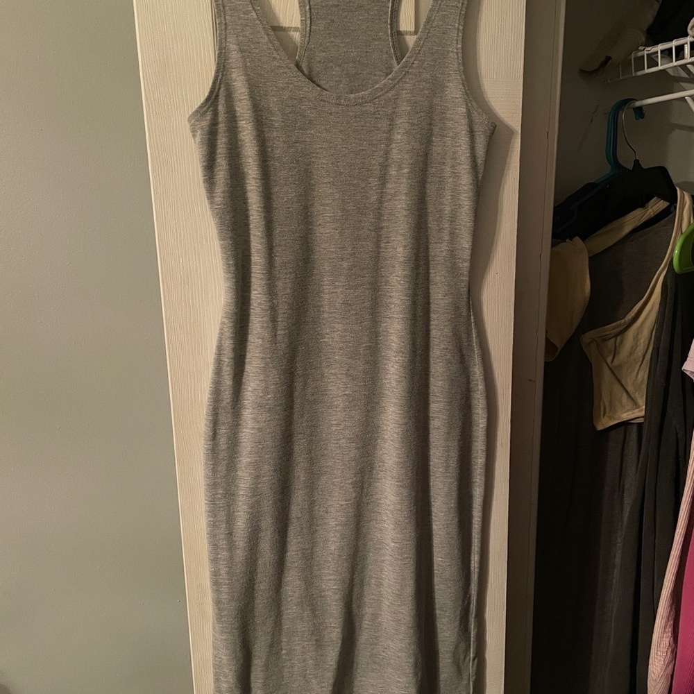 Gray Sleeveless Bodycon Dress